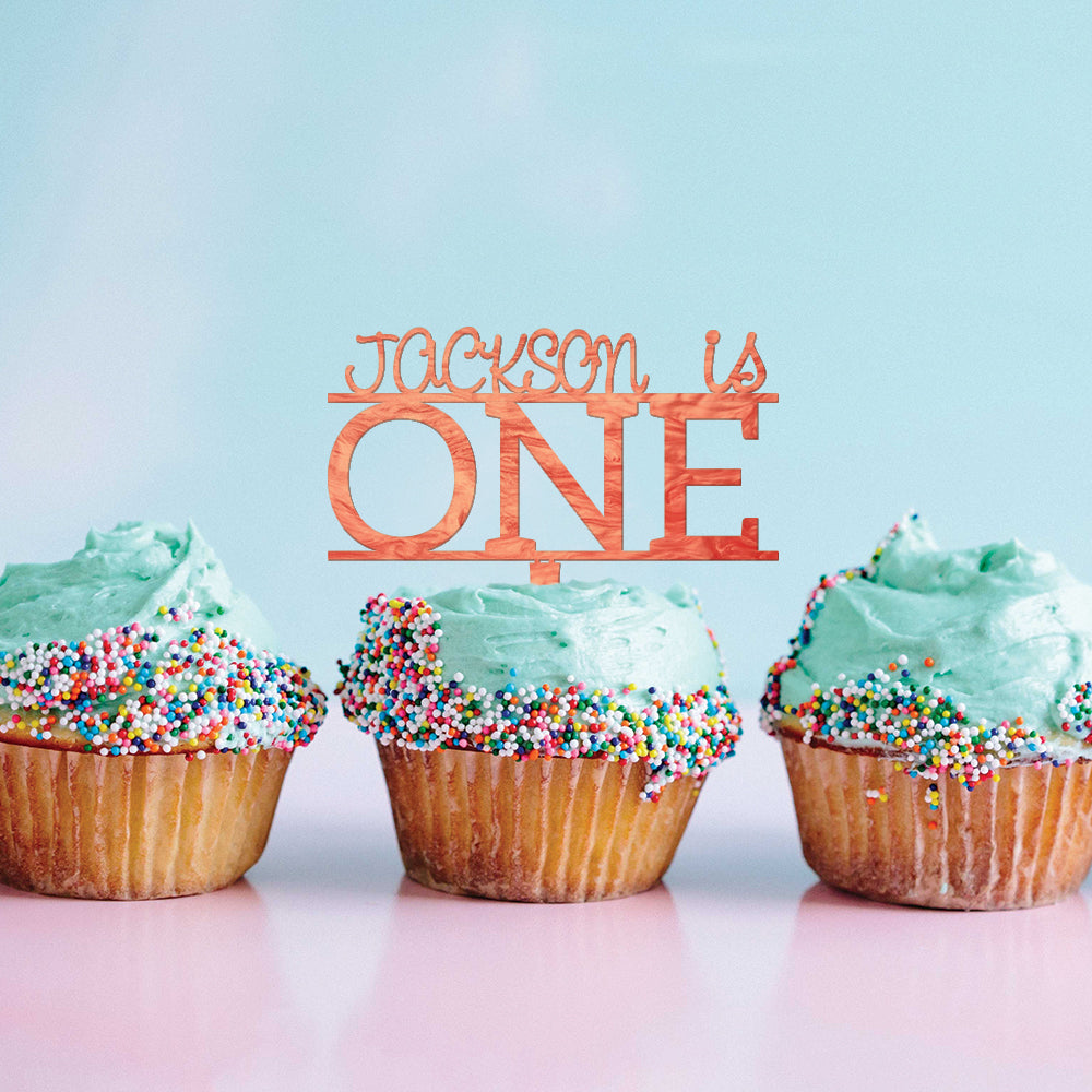 Personalized Baby's First Birthday Cupcake Topper