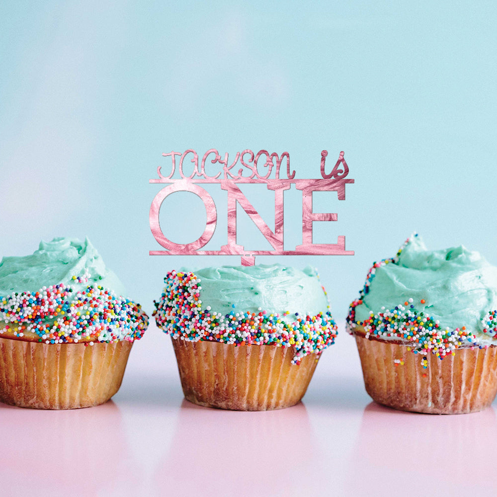 Personalized Baby's First Birthday Cupcake Topper