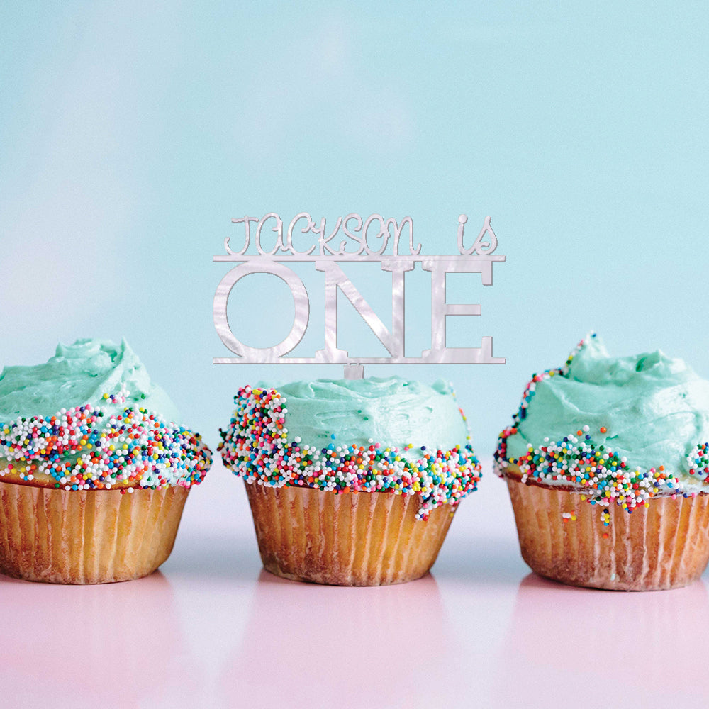 Personalized Baby's First Birthday Cupcake Topper