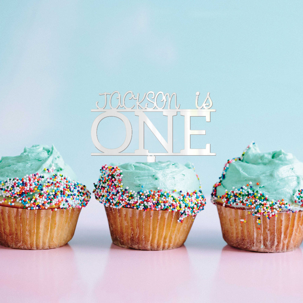 Personalized Baby's First Birthday Cupcake Topper