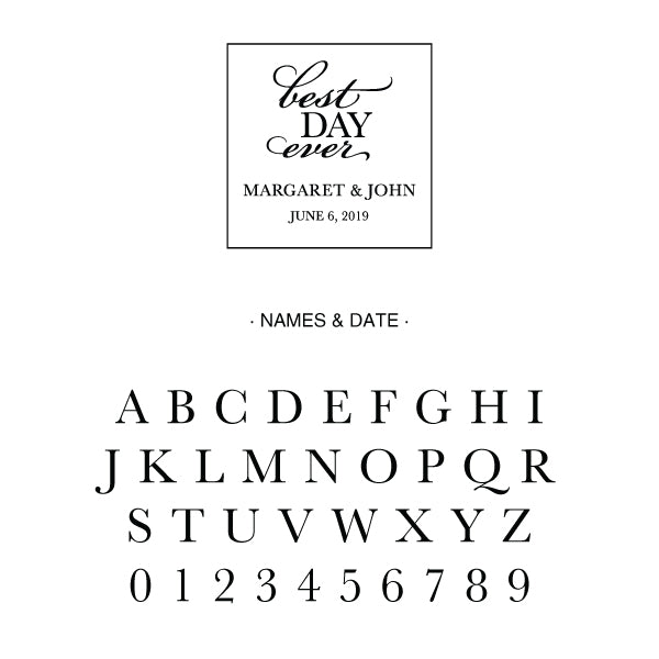 Personalized Best Day Ever Wedding Cake Topper