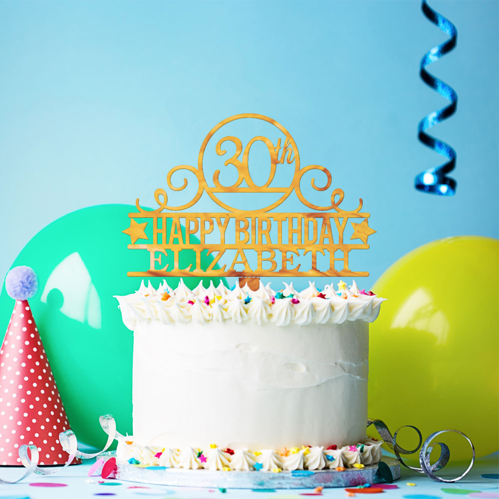 Personalized Birthday Cake Topper
