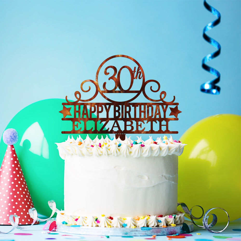 Personalized Birthday Cake Topper