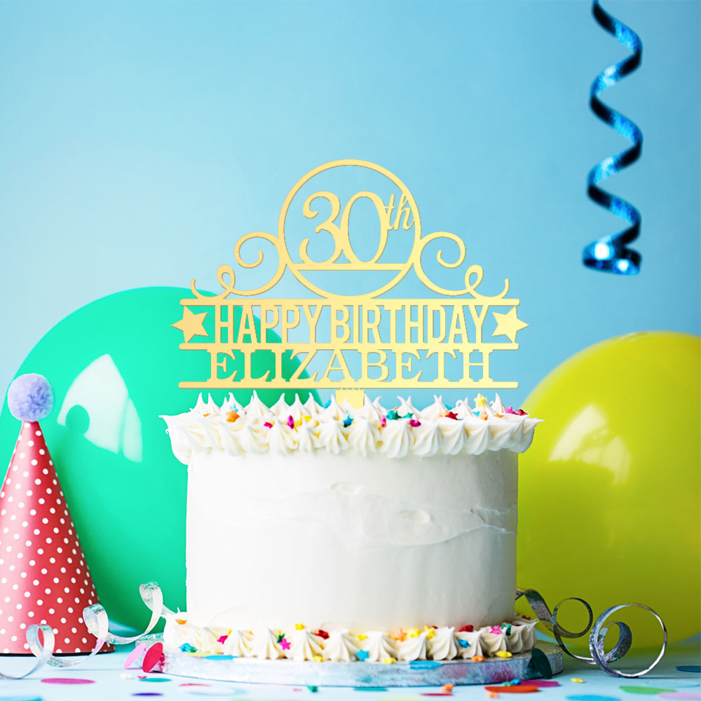 Personalized Birthday Cake Topper