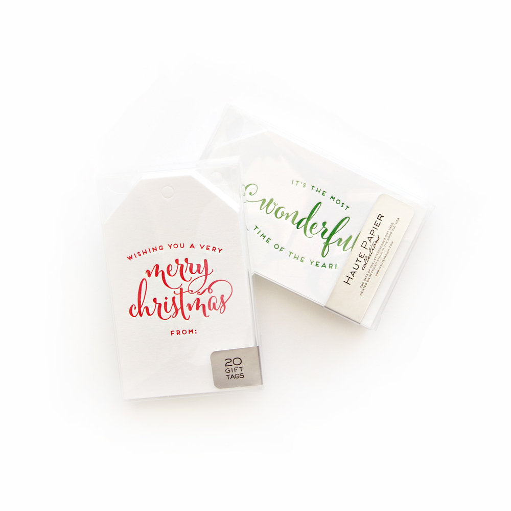 Christmas + Wonderful Time Gift Tags