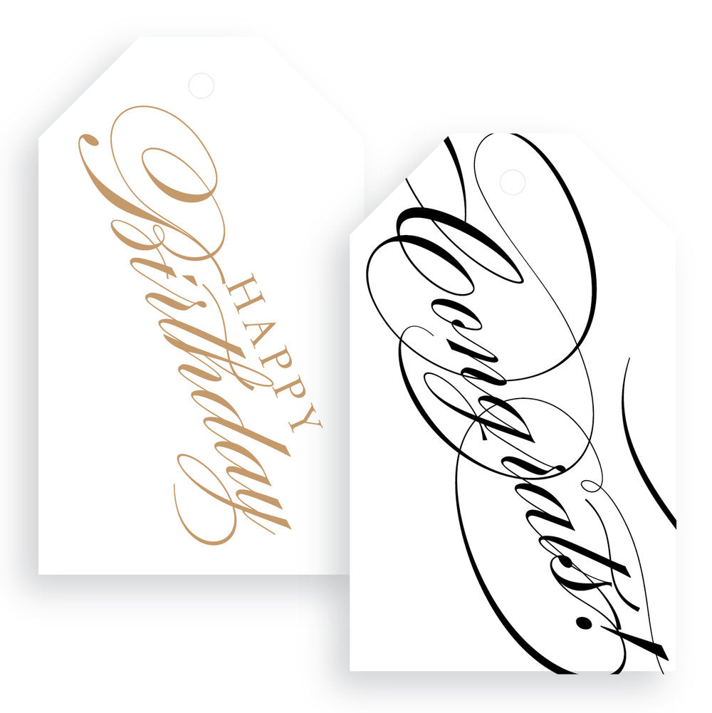 Congrats + Happy Birthday Gift Tags