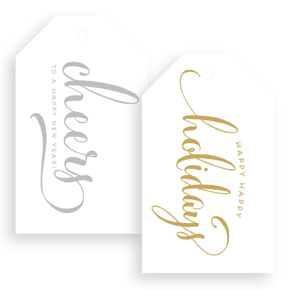 New Years + Cheers Gift Tags