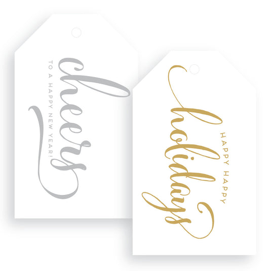 New Years + Cheers Gift Tags