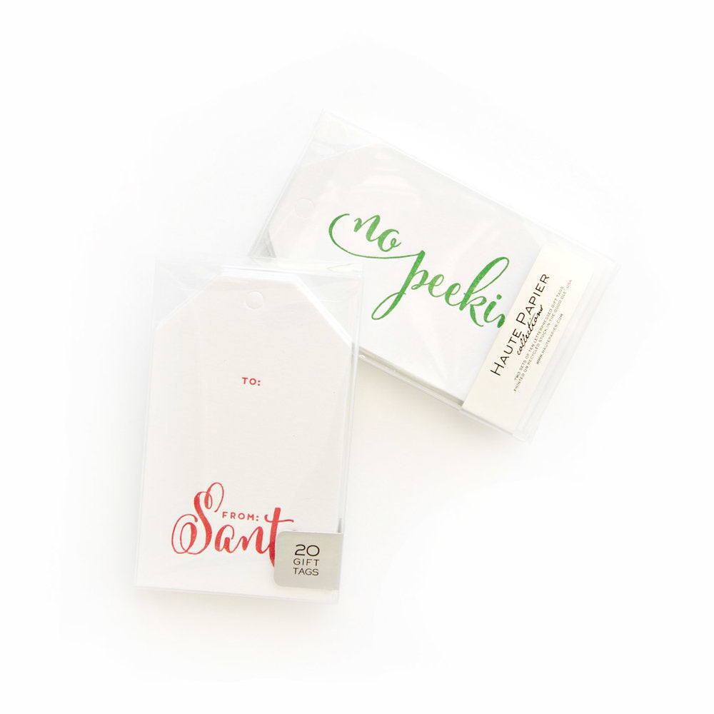 Santa + No Peeking Gift Tags