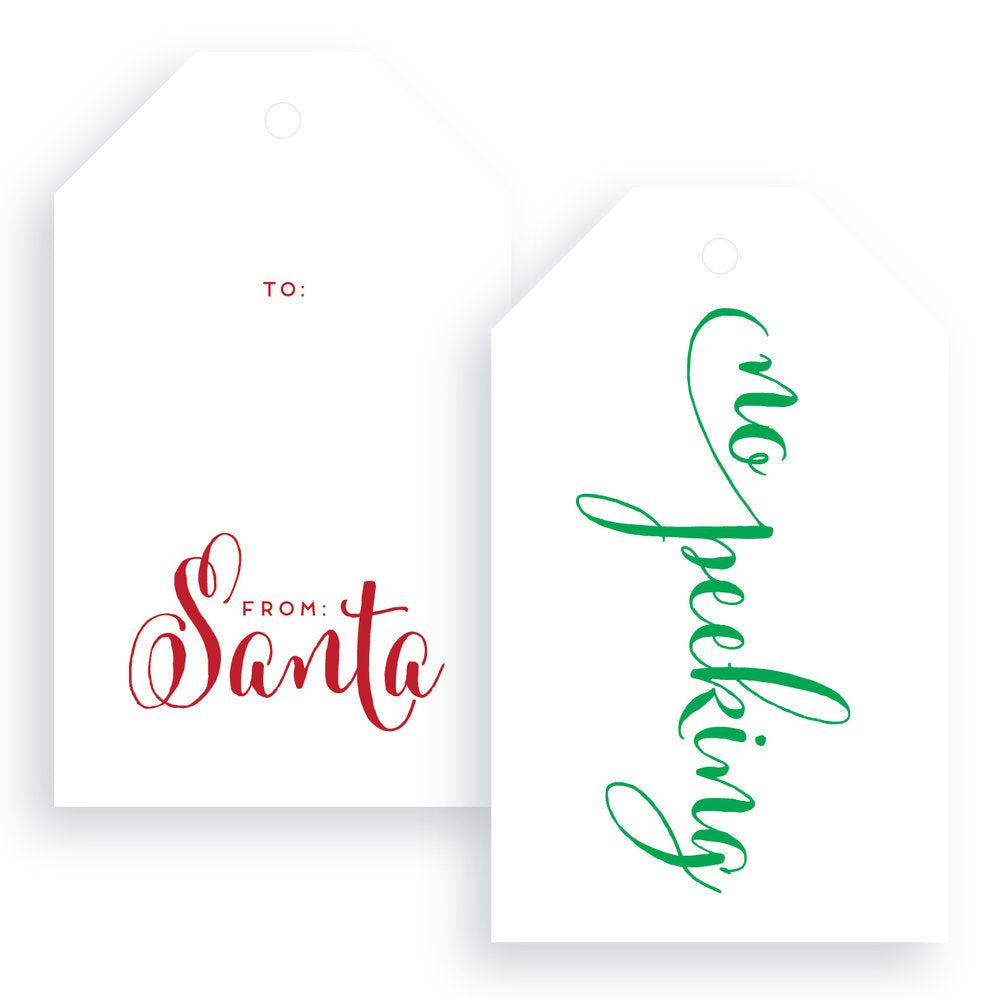 Santa + No Peeking Gift Tags