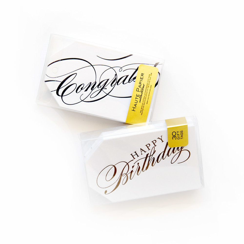 Congrats + Happy Birthday Gift Tags