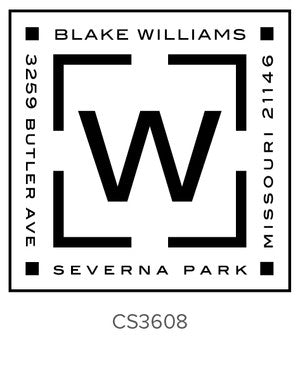 Custom Address Stamp CS3608