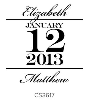Custom Wedding Stamp CS3617