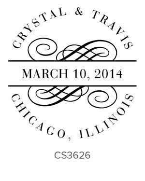Custom Wedding Stamp CS3626
