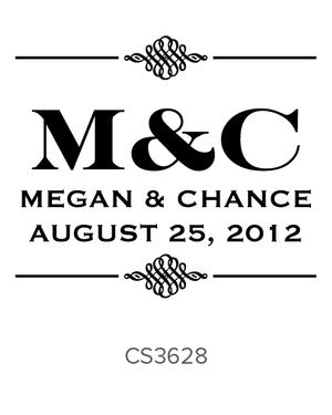 Custom Wedding Stamp CS3628