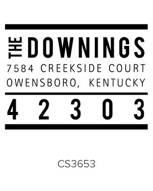 Custom Address Stamp CS3653