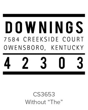 Custom Address Stamp CS3653