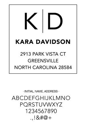 Custom Address Stamp CS3286