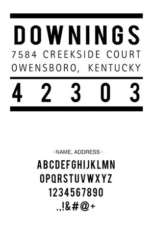 Custom Address Stamp CS3653