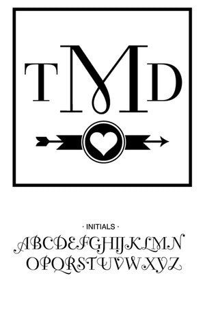 Custom Monogram Stamp CSM10011S