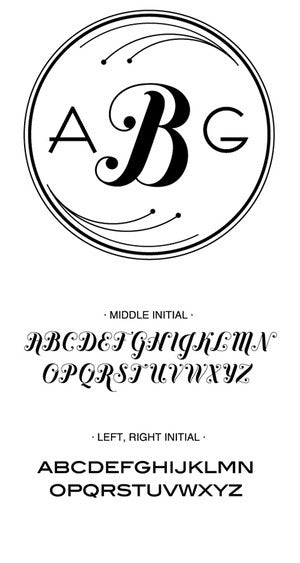 Custom Monogram Stamp CSM10022S