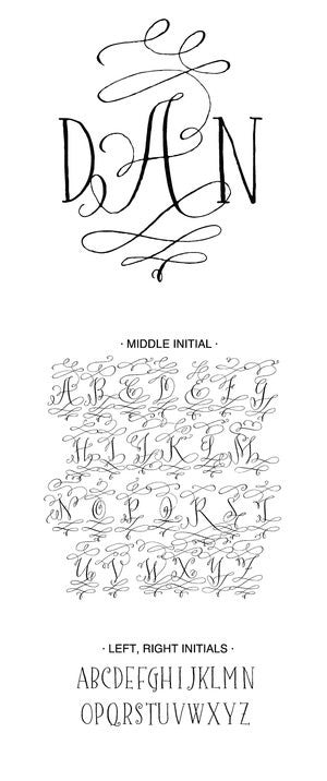 Custom Monogram Stamp CSM10025S