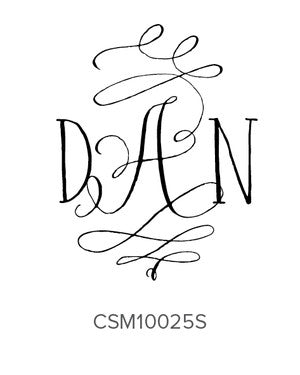Custom Monogram Stamp CSM10025S