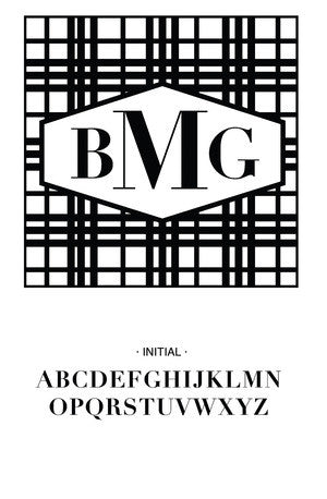Custom Monogram Stamp CSM10027S
