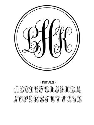 Custom Monogram Stamp CS3363