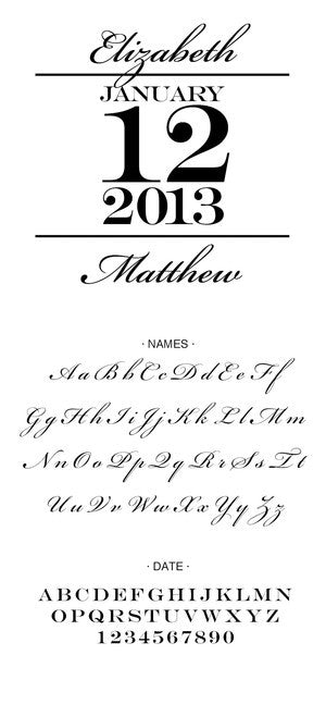 Custom Wedding Stamp CS3617