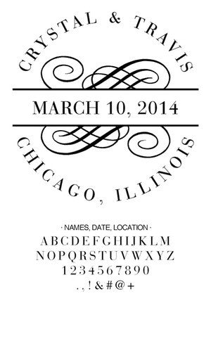 Custom Wedding Stamp CS3626