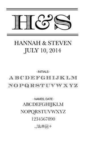 Custom Wedding Stamp CS3629