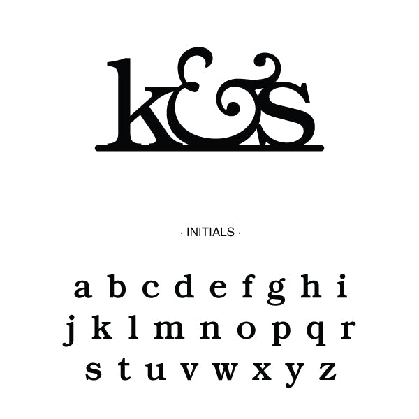 Personalized Initials Wedding Cake Topper