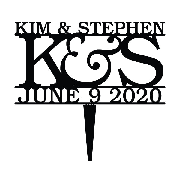 Personalized Classic Wedding Cake Topper