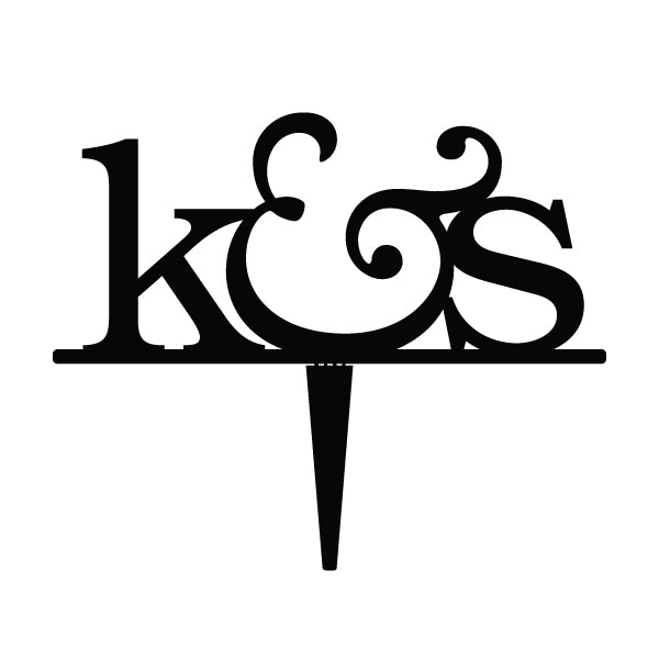 Personalized Initials Wedding Cake Topper