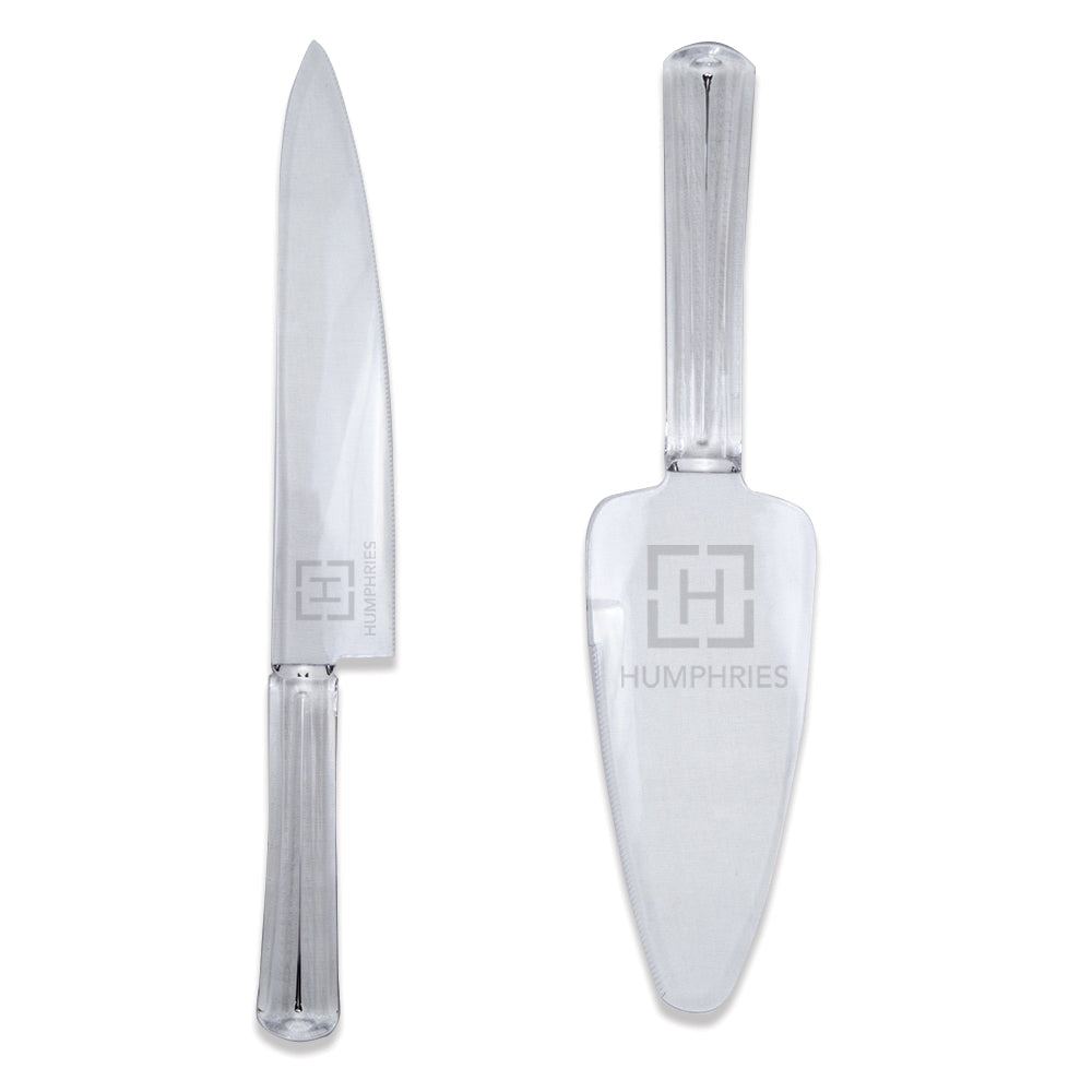 Acrylic Cake Knife & Server Set - Monogram