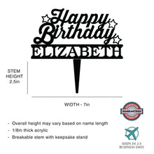 Load image into Gallery viewer, Personalized Happy Birthday Cake Topper
