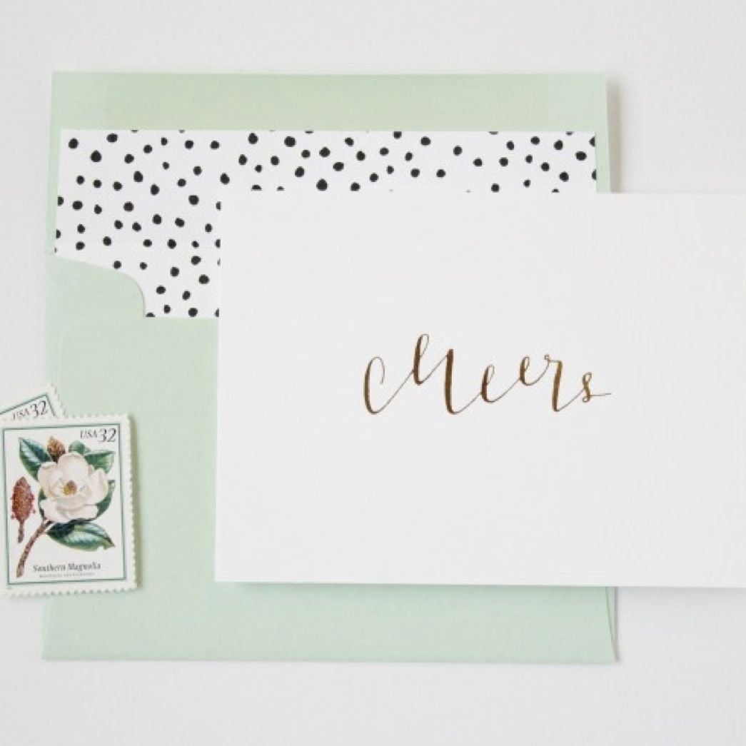 la Happy Cheers Calligraphy Card Set