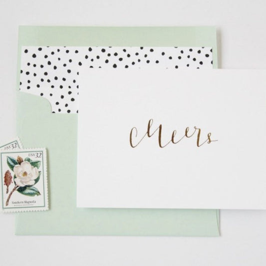 la Happy Cheers Calligraphy Card Set