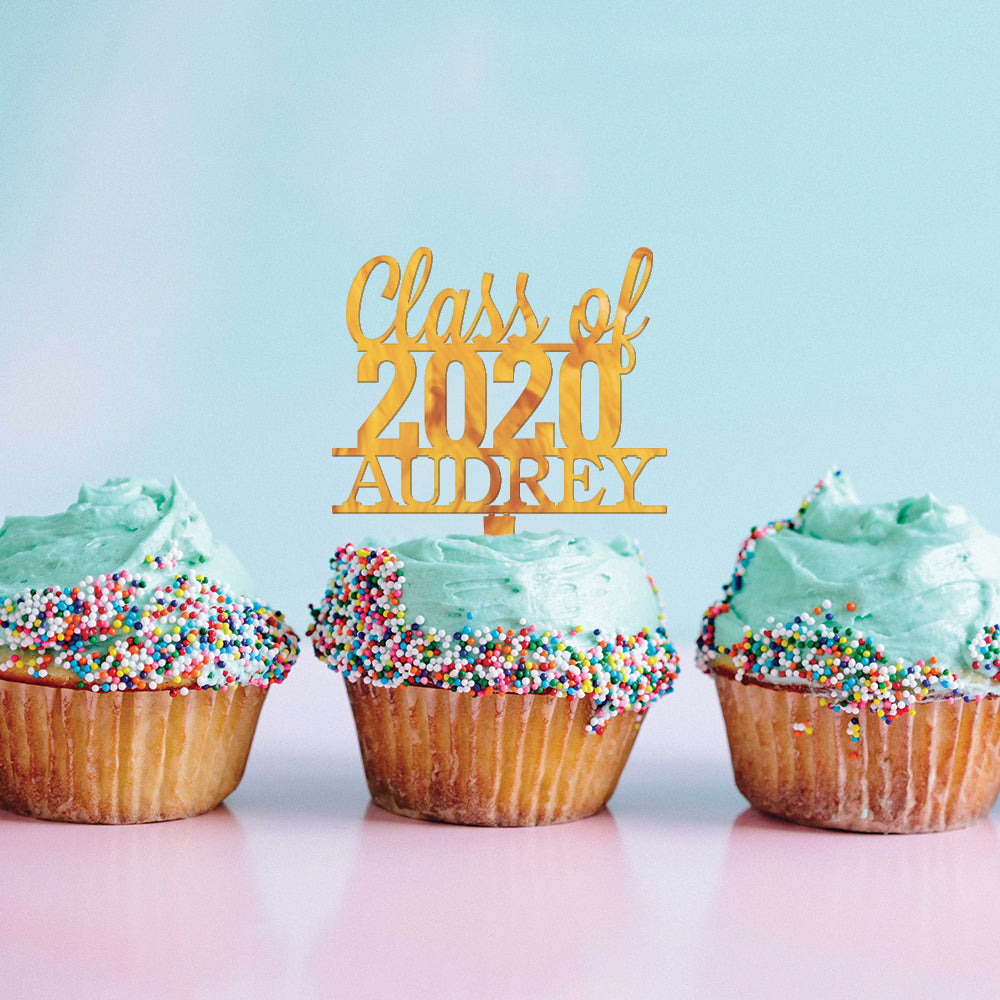 Class of Graduation Cupcake Topper
