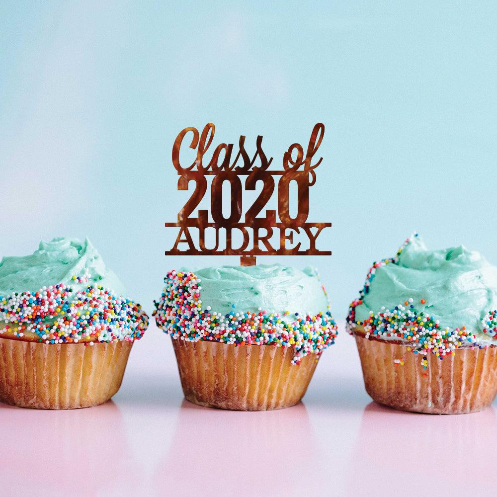 Class of Graduation Cupcake Topper
