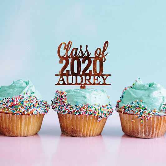 Class of Graduation Cupcake Topper