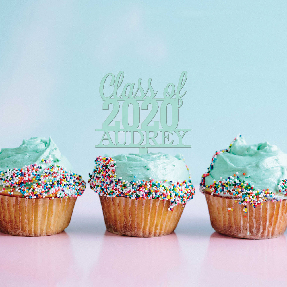 Class of Graduation Cupcake Topper