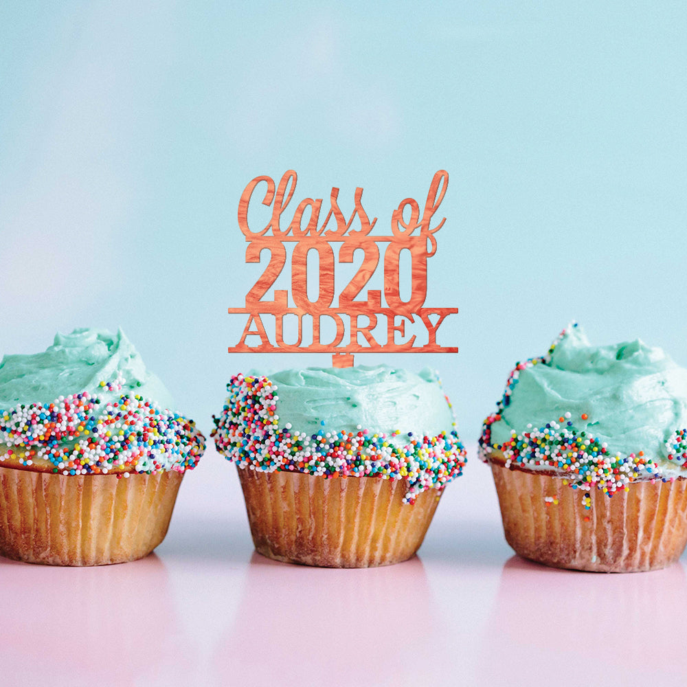 Class of Graduation Cupcake Topper