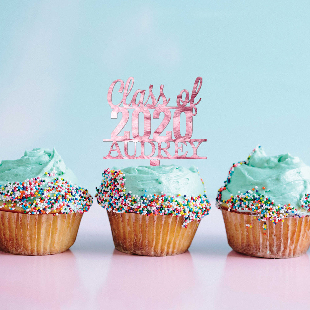 Class of Graduation Cupcake Topper