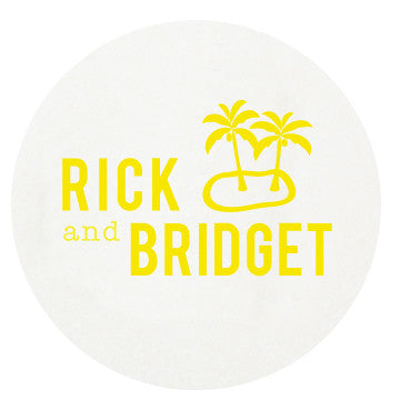 Letterpress Coasters - Palm Tree