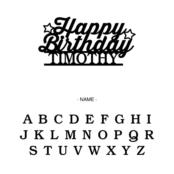 Happy Birthday Cupcake Topper