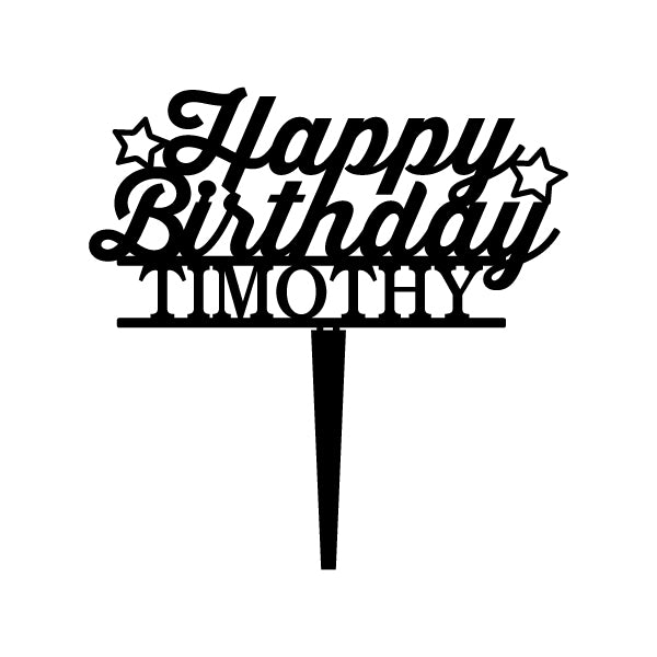 Happy Birthday Cupcake Topper