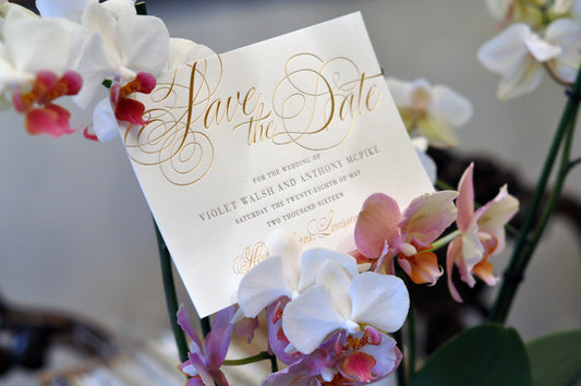 Violet - Haute Papier Luxe Deux Save the Date