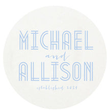 Load image into Gallery viewer, Letterpress Coasters - Deco Wedding
